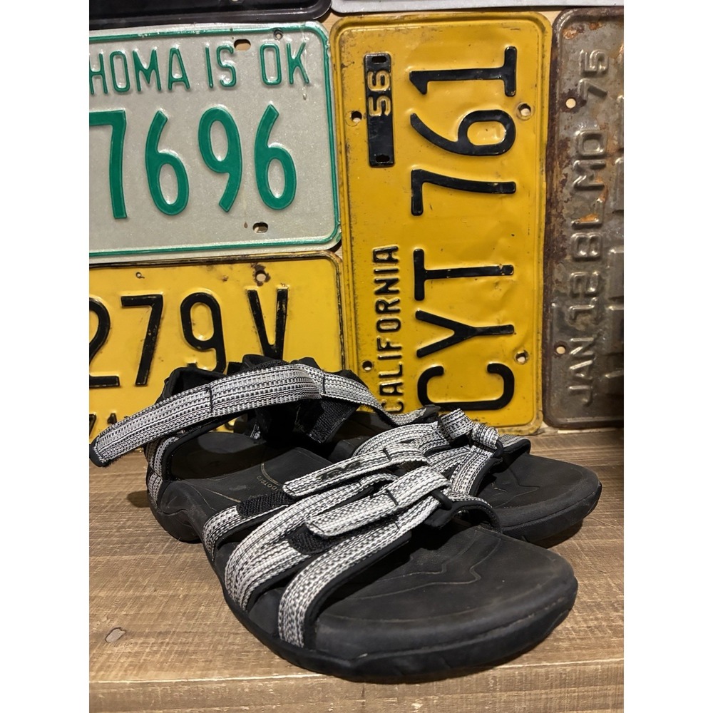 Teva Black Sandals Womens Size 7/38 EU Hook & Loop Summer